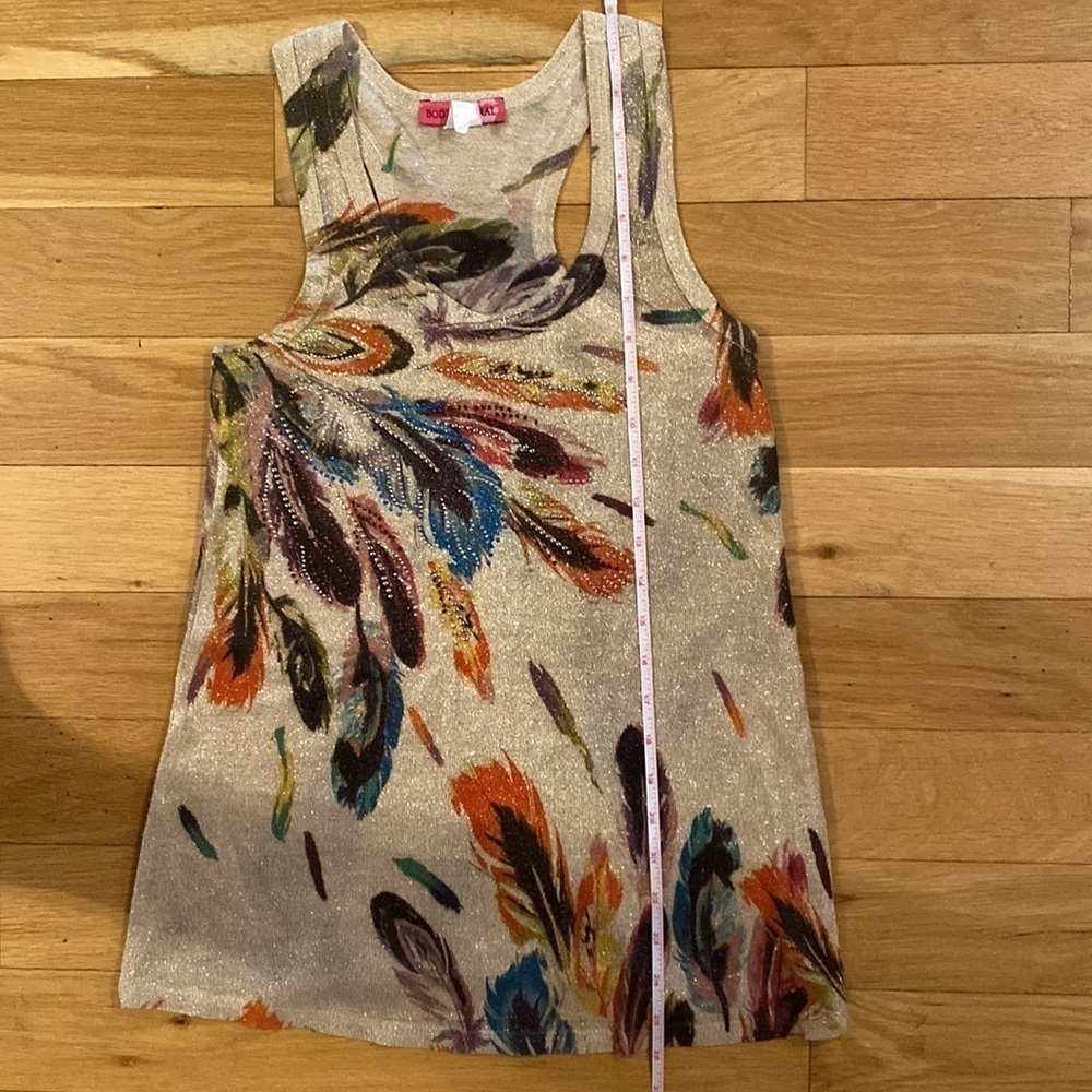 Body Central Racerback Gold Pattern Tank Small - Picture 4 of 7